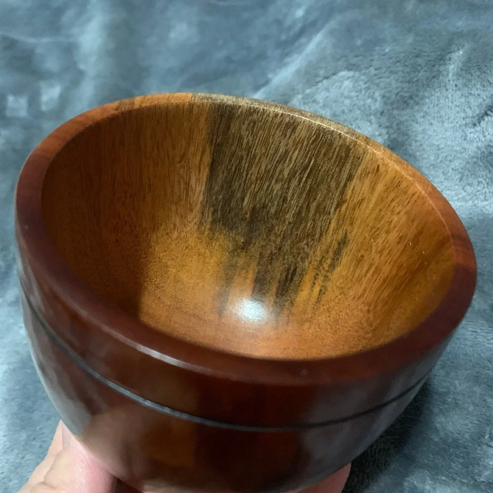 Roatan Decorative Bowl Hand Painted Crazy Owl Brown Wood Folk Art EUC